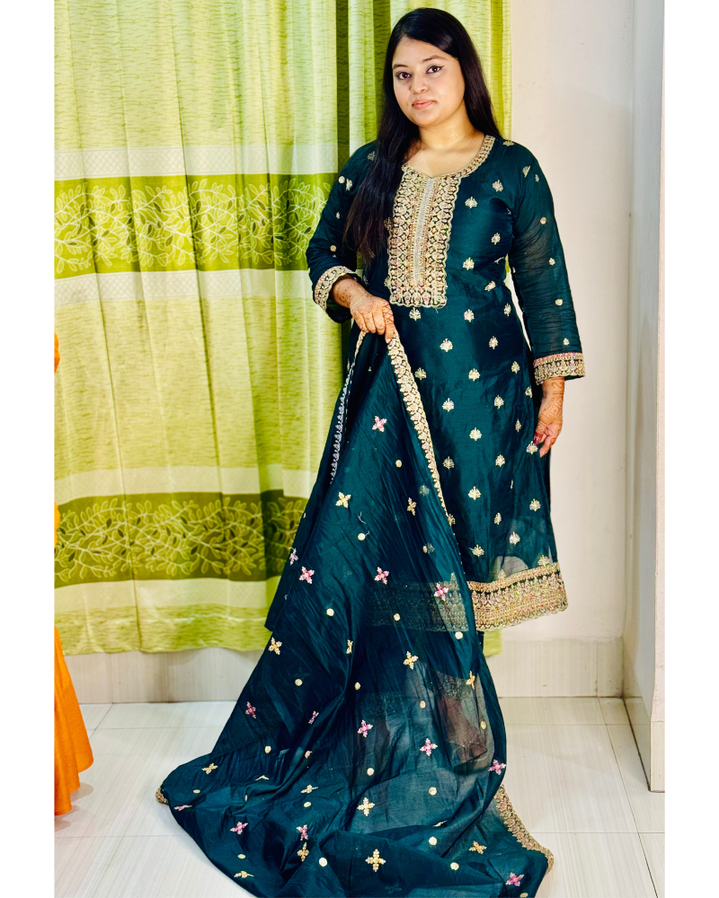 Georgette Embroidery Four Piece - Alternate view 1 showing  color